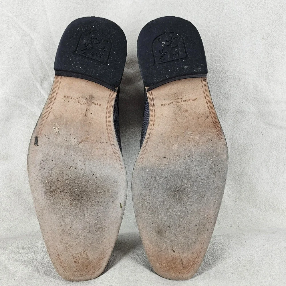 Stacy Adam Dress Shoes Mens 10.5 Gray Cow‎ Leather Double Monk Strap Cap Toe